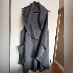 Structured DANE Charcoal multi wear Drape vest